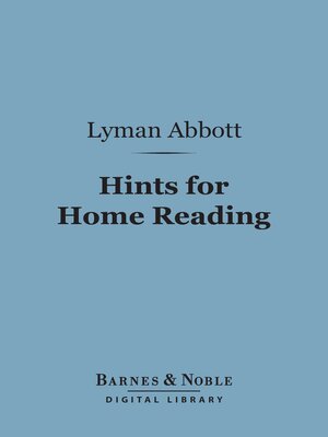 cover image of Hints for Home Reading (Barnes & Noble Digital Library)